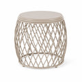 Table en métal beige pour extérieur Ø40x40 cm