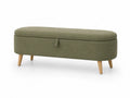 Banc de rangement en tissu polyester vert