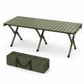 Table pliante en aluminium vert 120 cm avec sac